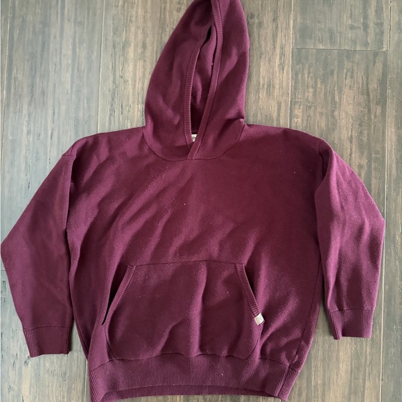Comfrt Sweater Knit Hoodie & Jogger in Maroon - Picture 5 of 11